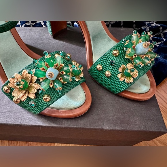 Dolce & Gabbana Sandals Verde Smeraldo size 39 (US 8.5) - Picture 13 of 16